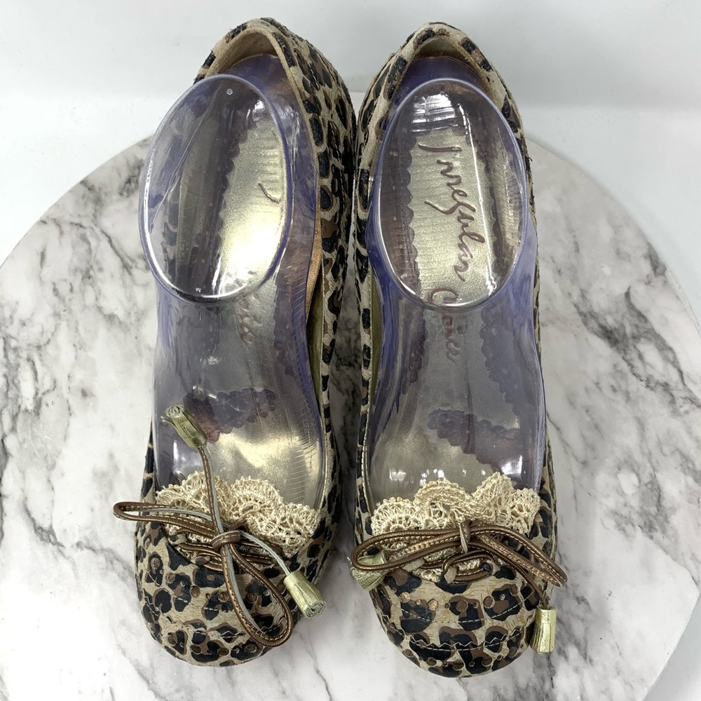 Irregular Choice Edna Leopard Tassel Bow Lace Rococo Pumps 10 Coquette Girl - Picture 6 of 14